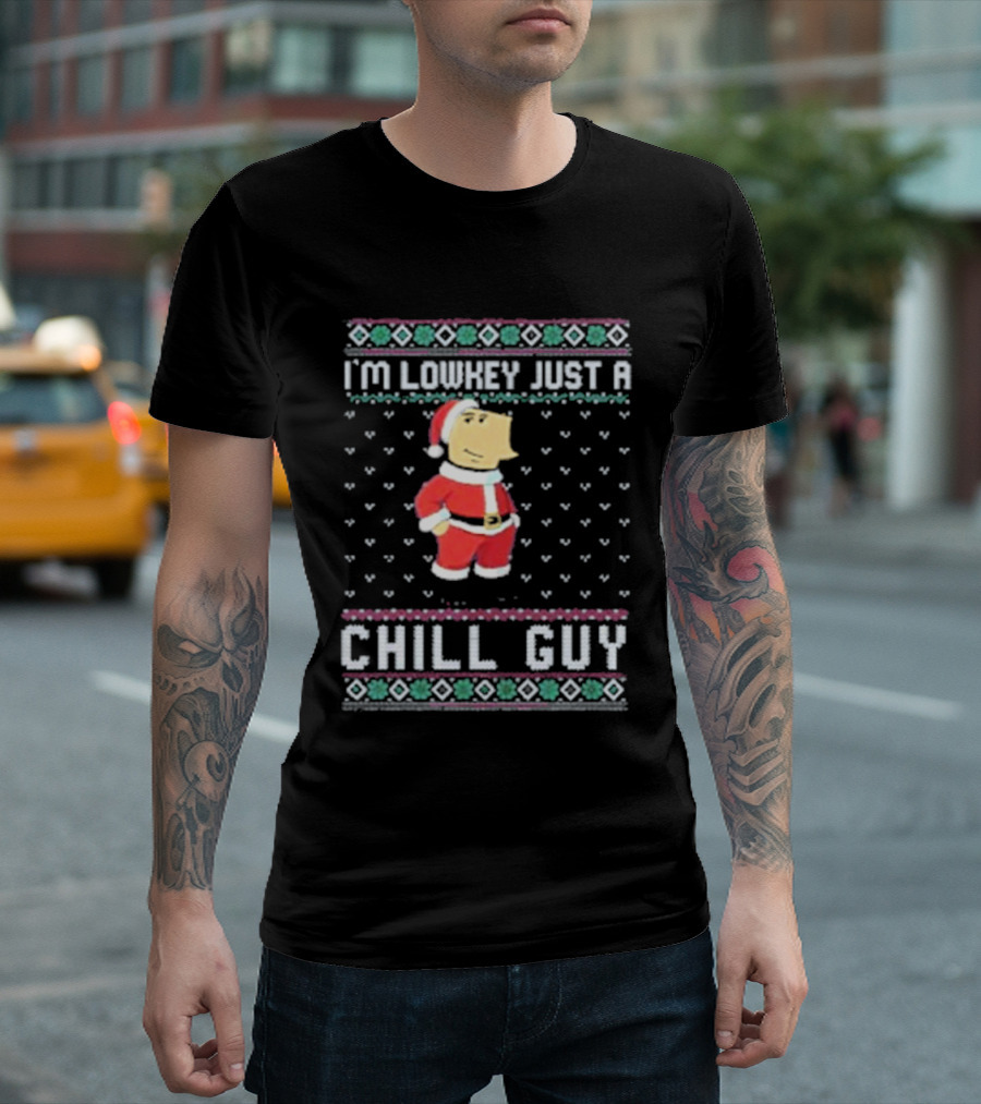 I’m Lowkey Just A Chill Guy Christmas Santa T-Shirt