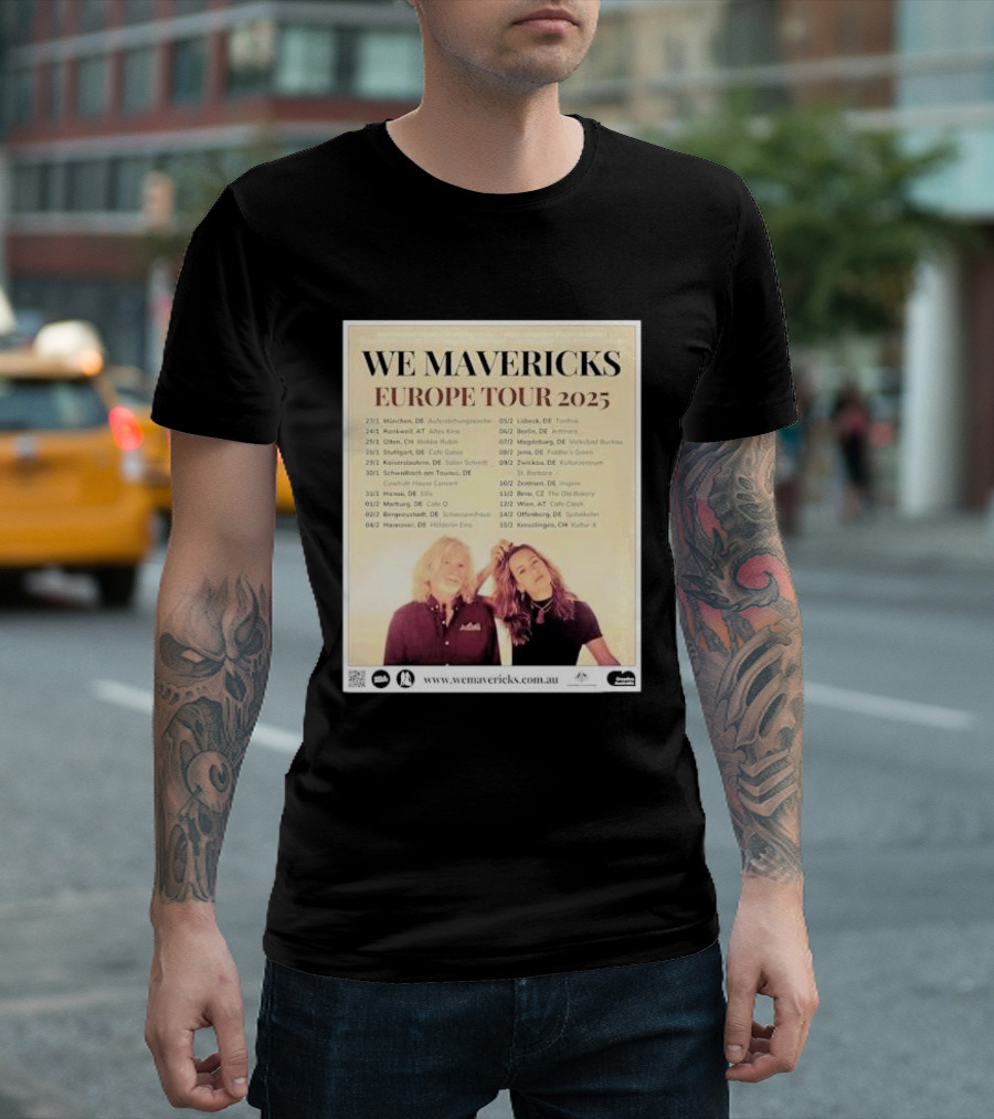 WE MAVERICKS EUROPE TOUR 2025 MUNICH BERLIN COPENHAGEN STOCKHOLM PARIS AMSTERDAM VENUES DATES T-Shirt