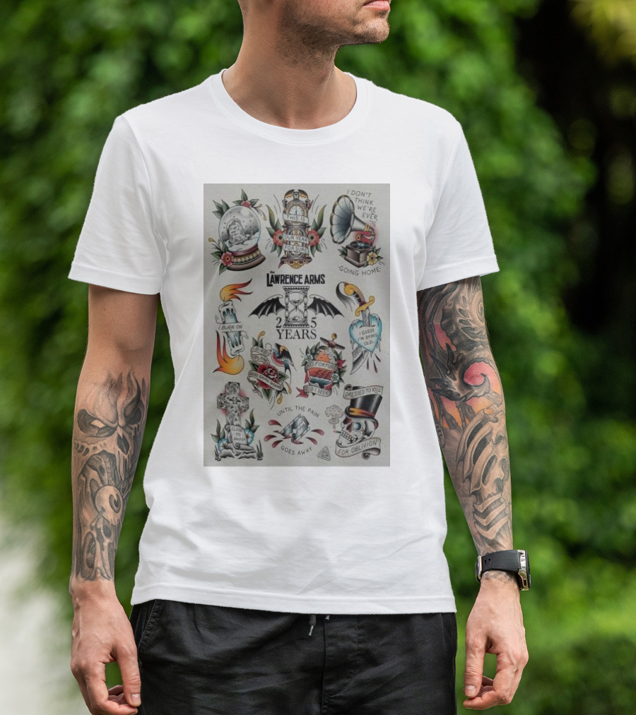Lawrence Arms 25 Years Tour I Guess We’re Never Going Home Until The Pain For Oblivion T-Shirt