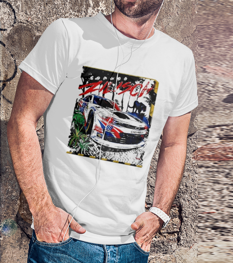 Zilisch 88 Chevrolet Racing Car Jungle Scene T-Shirt