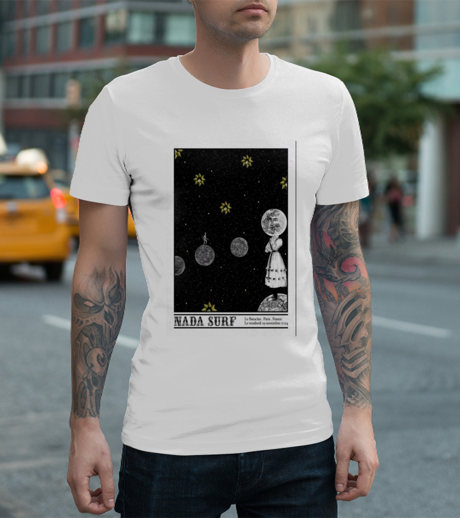 Nada Surf Le Bataclan Paris France Novembre 29 2024 Concert Cosmic T-Shirt