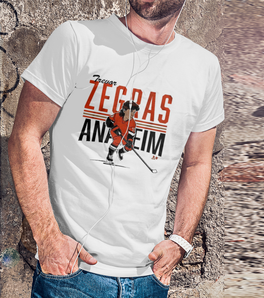 Trevor Zegras Anaheim Hockey Caricature T-Shirt