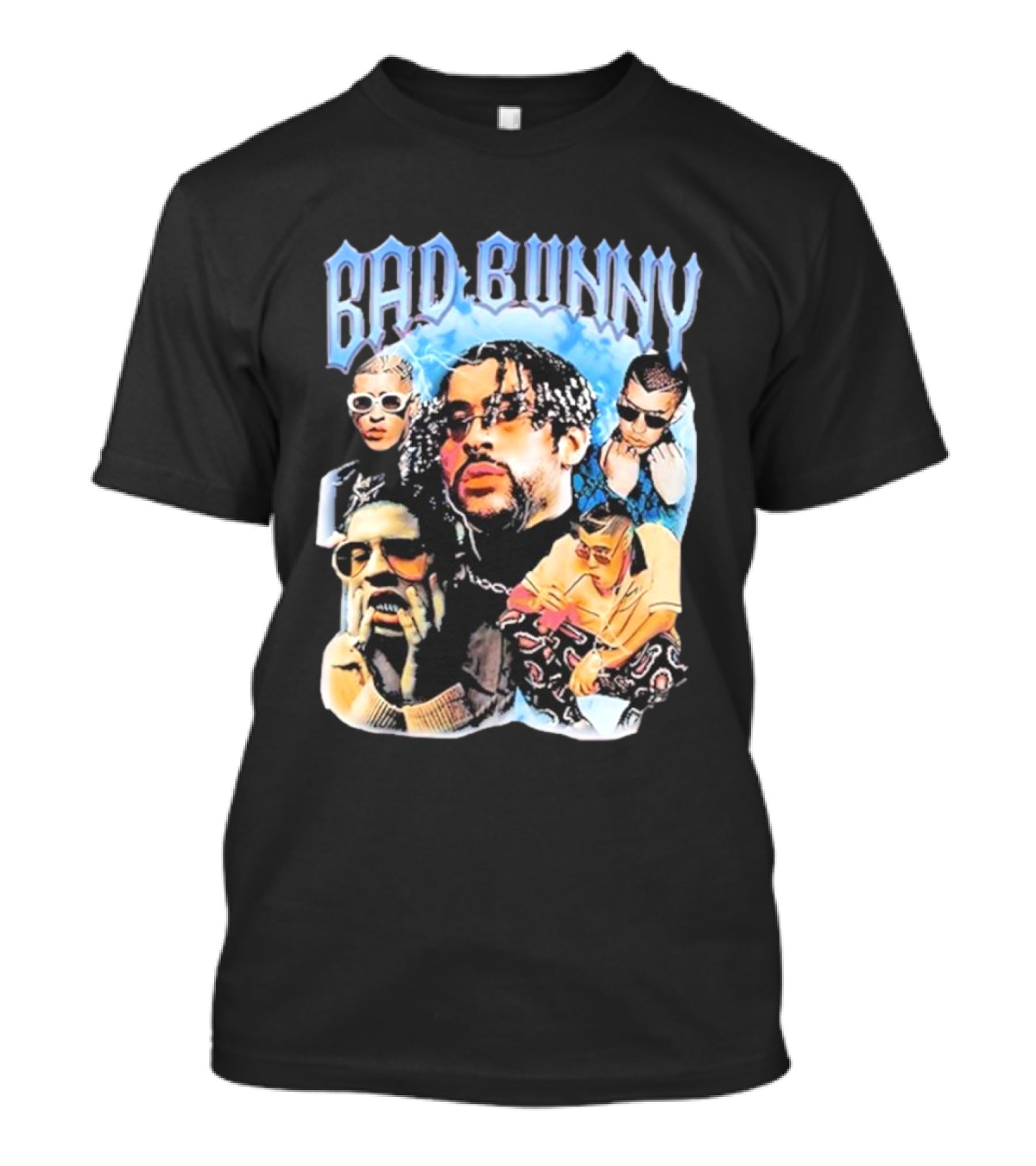 Bad Bunny Benito Antonio Martínez Ocasio Multi-Portrait Collage T-Shirt