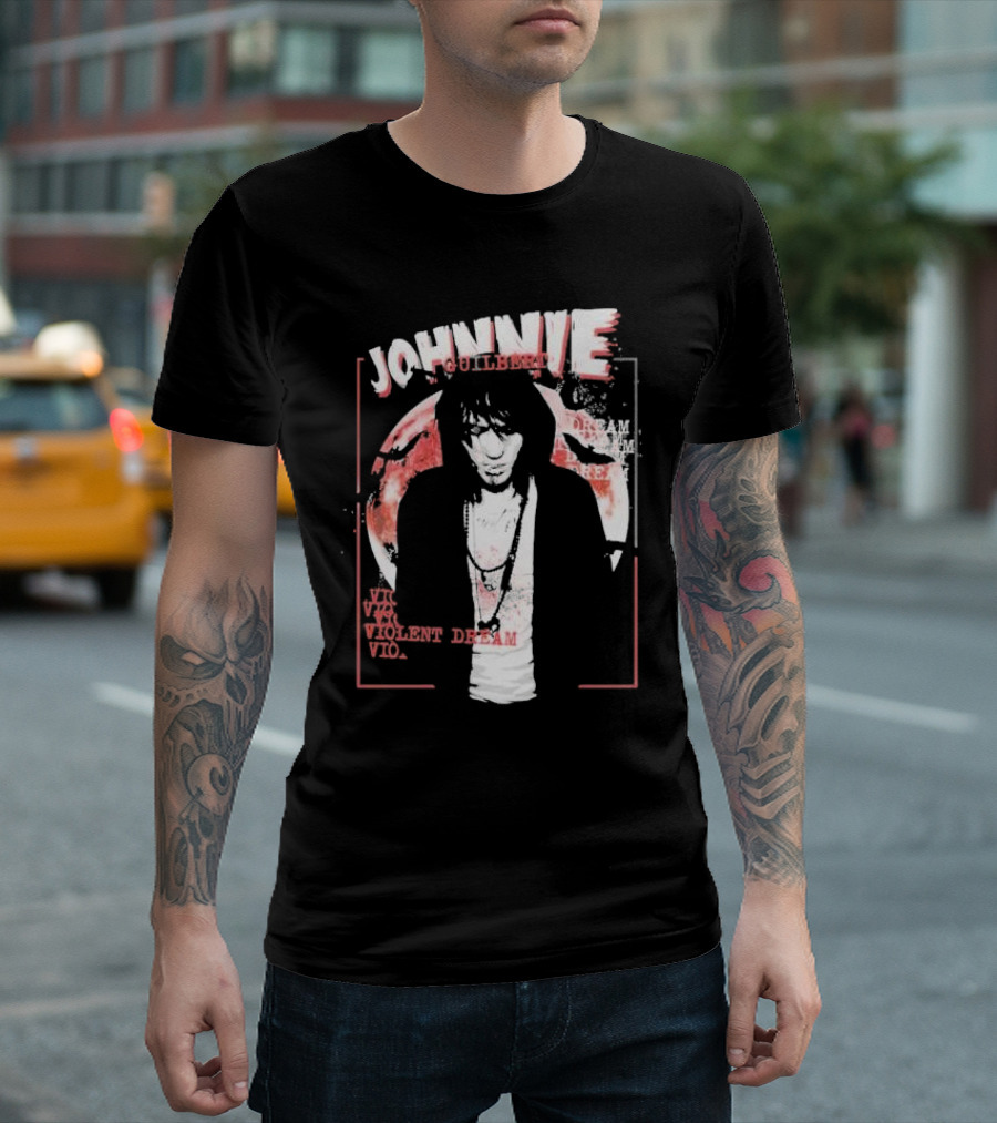 Johnnie Guilbert Moon Background Violent Dream T-Shirt