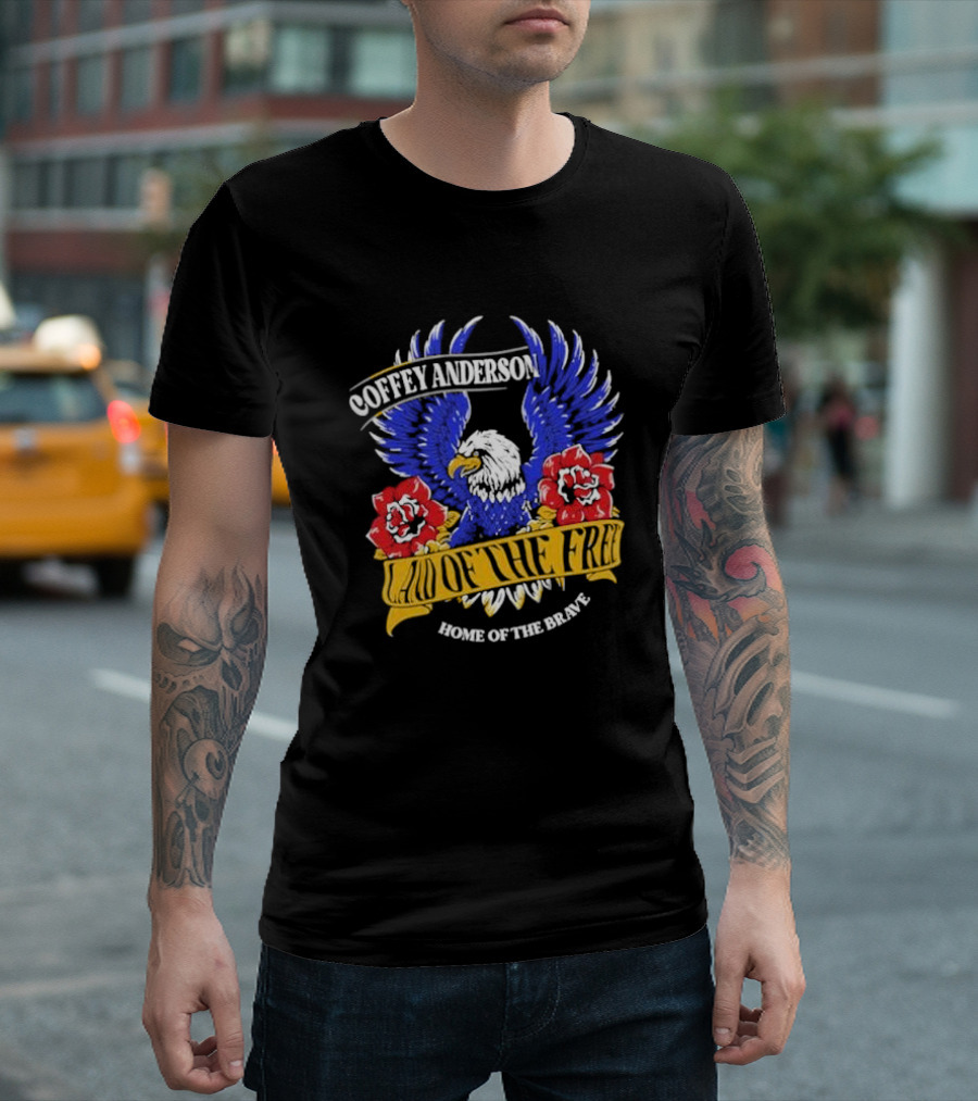 Coffey Anderson Land of the Free Home of the Brave Eagle Roses T-Shirt