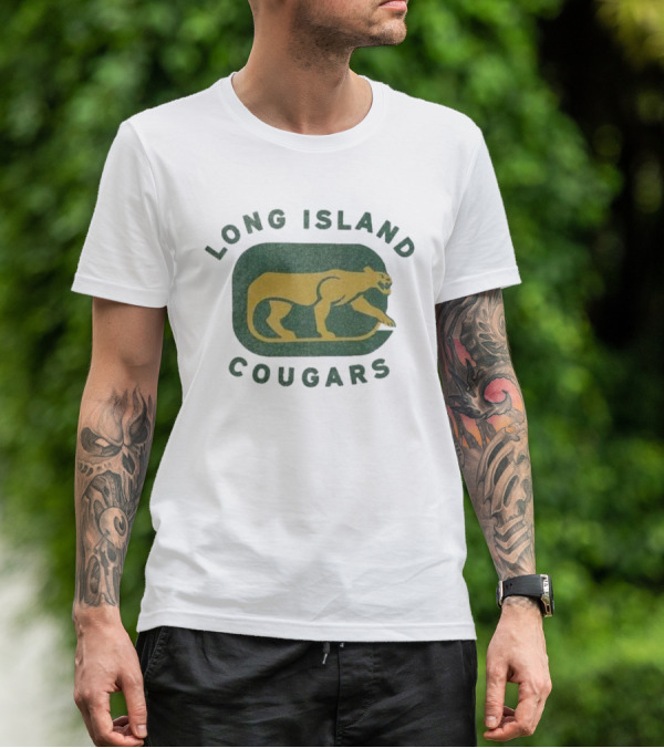 Long Island Cougars New York Hockey Team Iconic T-Shirt