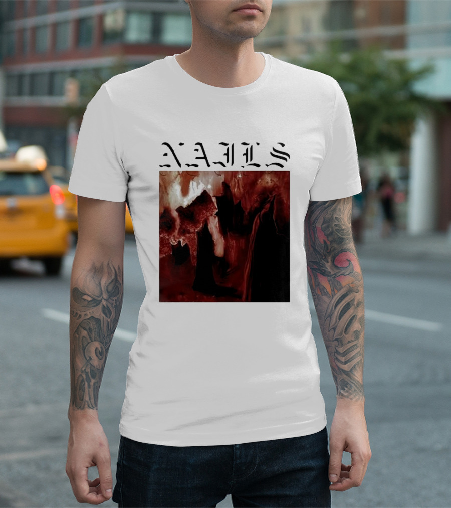 NAILS Abandon All Life Dark Abstract T-Shirt