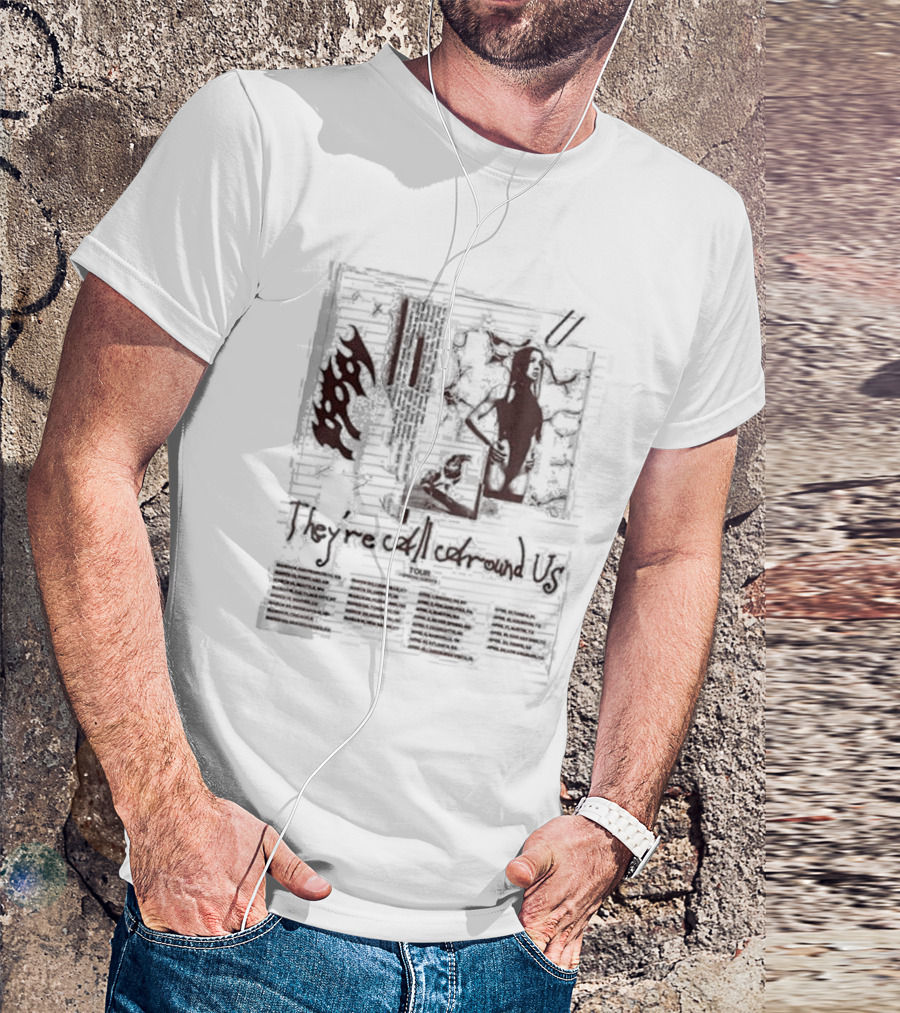 Poppy They’re All Around Us 2025 Tour Dates Concert Music Event Merchandise T-Shirt