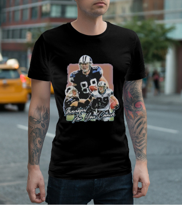 Thankful For You Coach Football Gratitude 89 Detroit T-Shirt