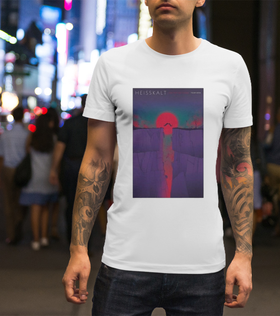 Heisskalt Vom Tun Und Lassen 2024 Tour Jumping Over A Canyon With Vibrant Sunset T-Shirt