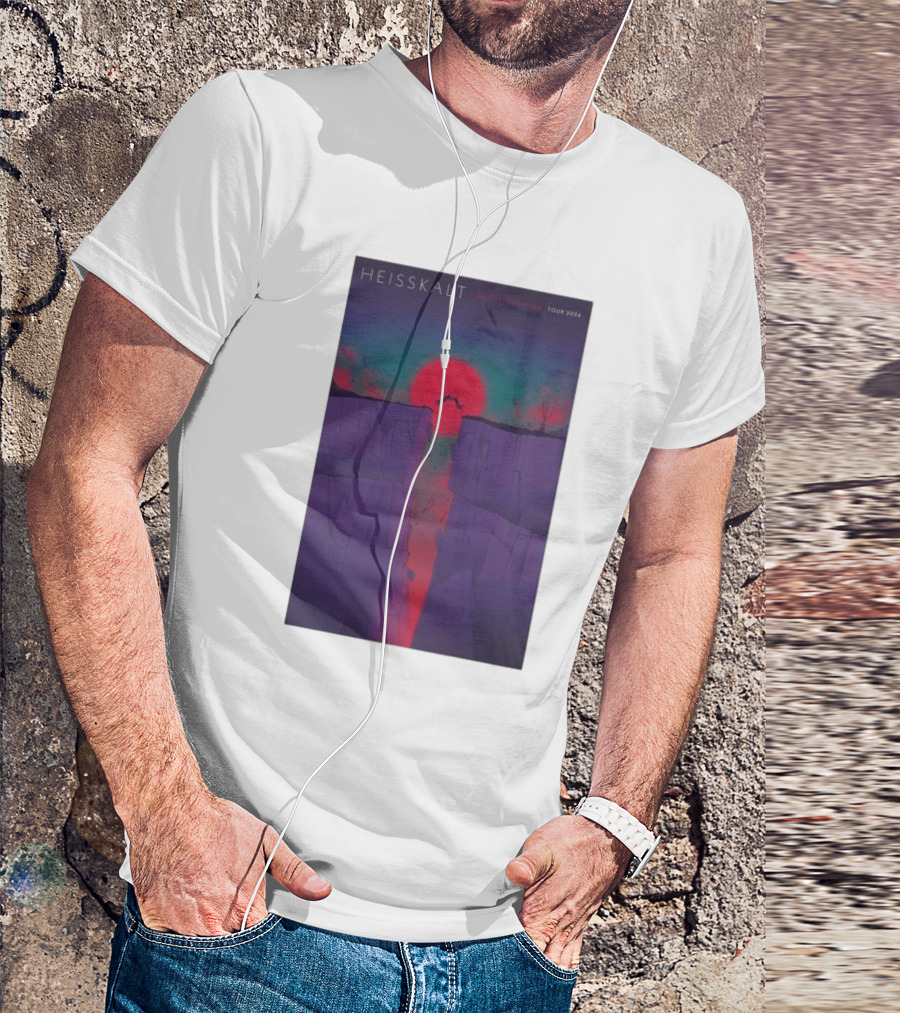 Heisskalt Vom Tun Und Lassen 2024 Tour Jumping Over A Canyon With Vibrant Sunset T-Shirt