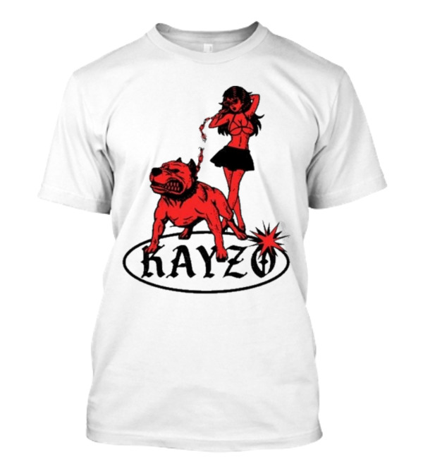 Kayzo Unleashed Red Dog And Woman T-Shirt