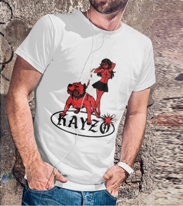 Kayzo Unleashed Red Dog And Woman T-Shirt