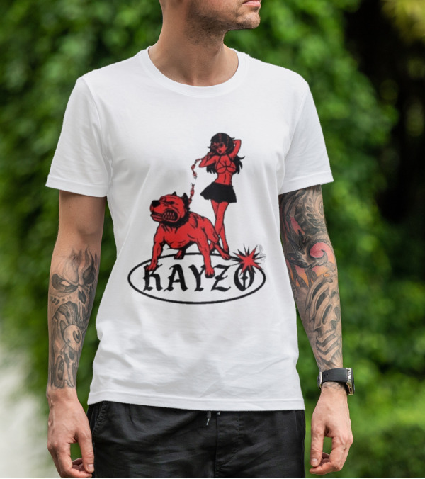 Kayzo Unleashed Red Dog And Woman T-Shirt