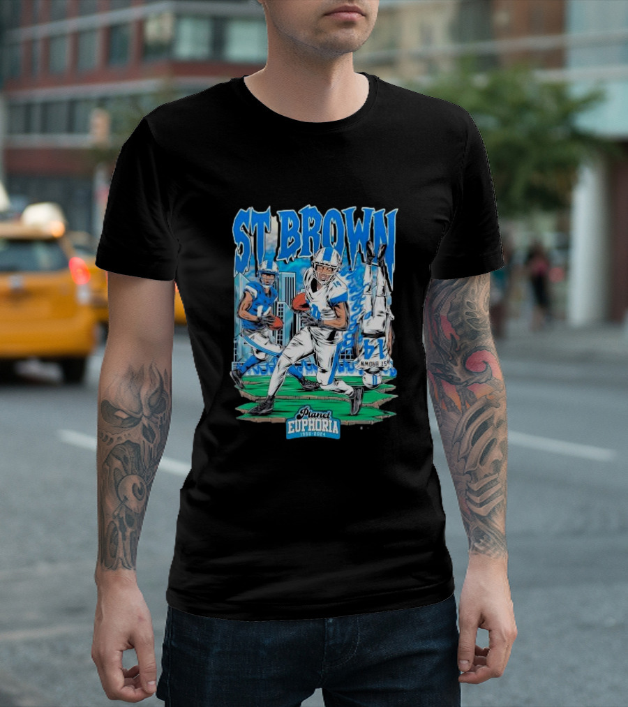 St Brown Planet Euphoria Football 1950 T-Shirt