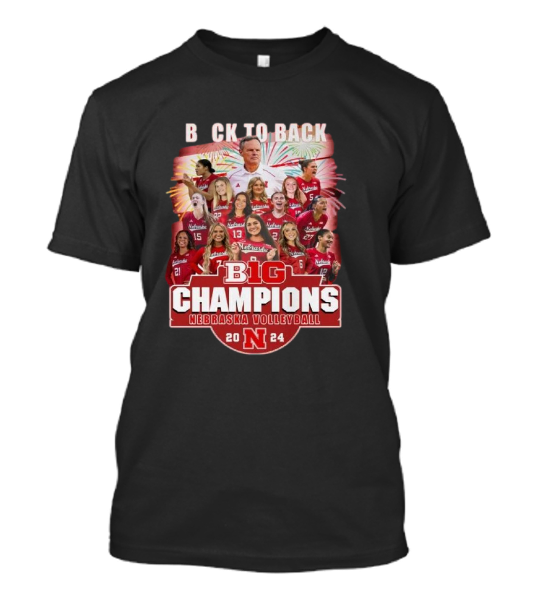 Back To Back B1G Champions Nebraska Volleyball T-Shirt