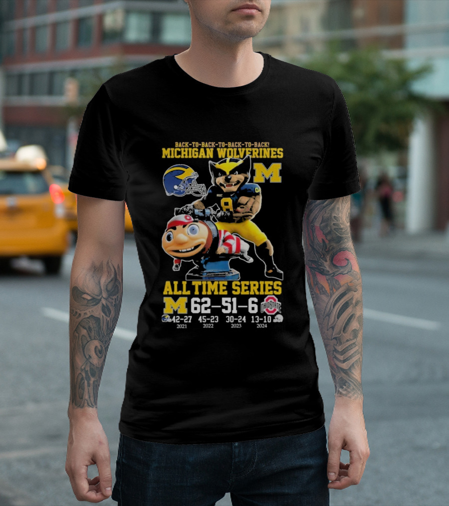Back-to-Back-to-Back Michigan Wolverines All Time Series Beat Ohio T-Shirt
