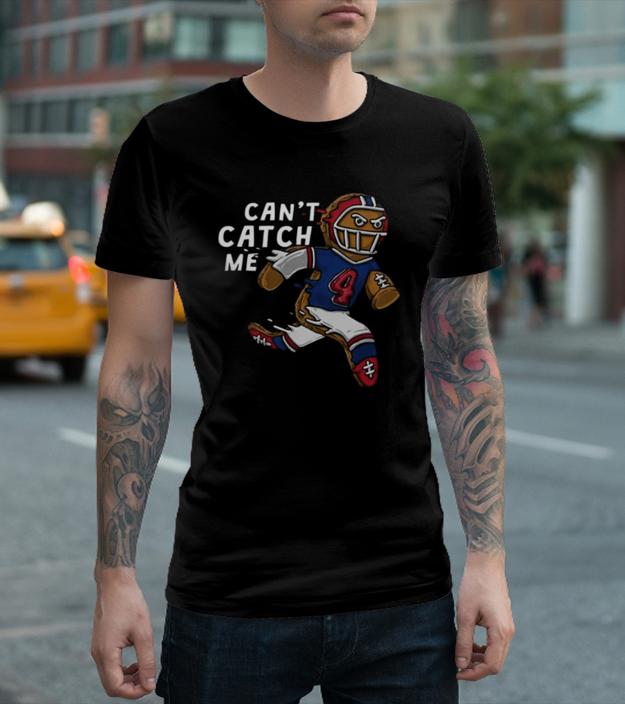 Can’t Catch Me Football Gingerbread Running T-Shirt