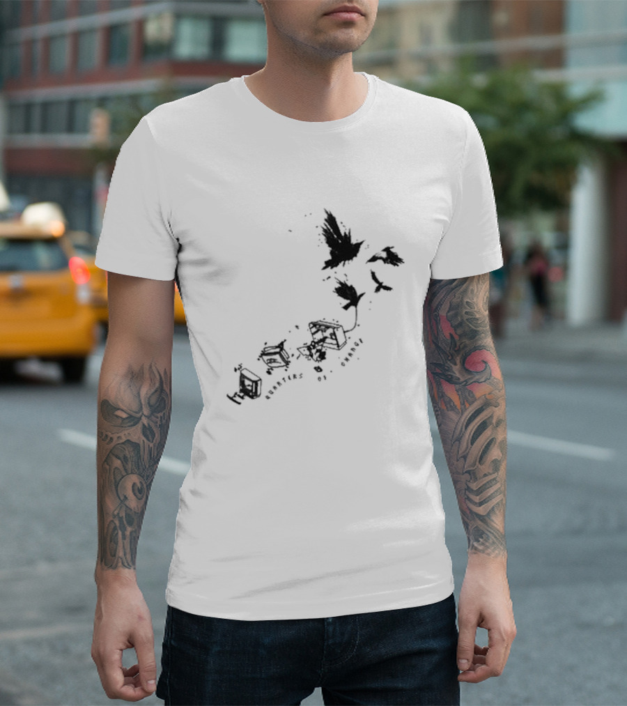 Quarters of Change Bird with Flying Birds and Vintage Hardware T-Shirt