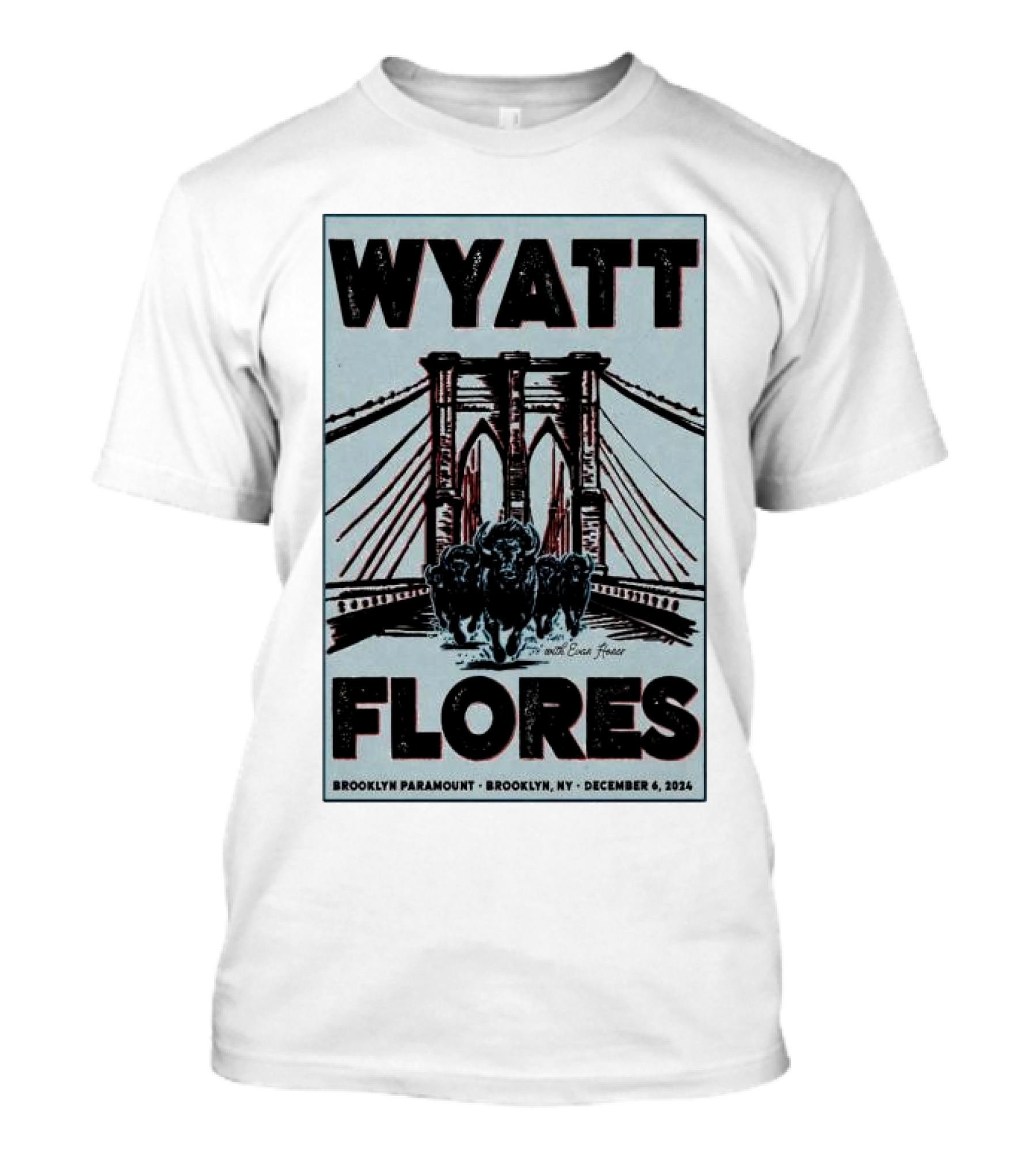 Wyatt Flores Brooklyn Paramount December 6 2024 Brooklyn Bridge T-Shirt
