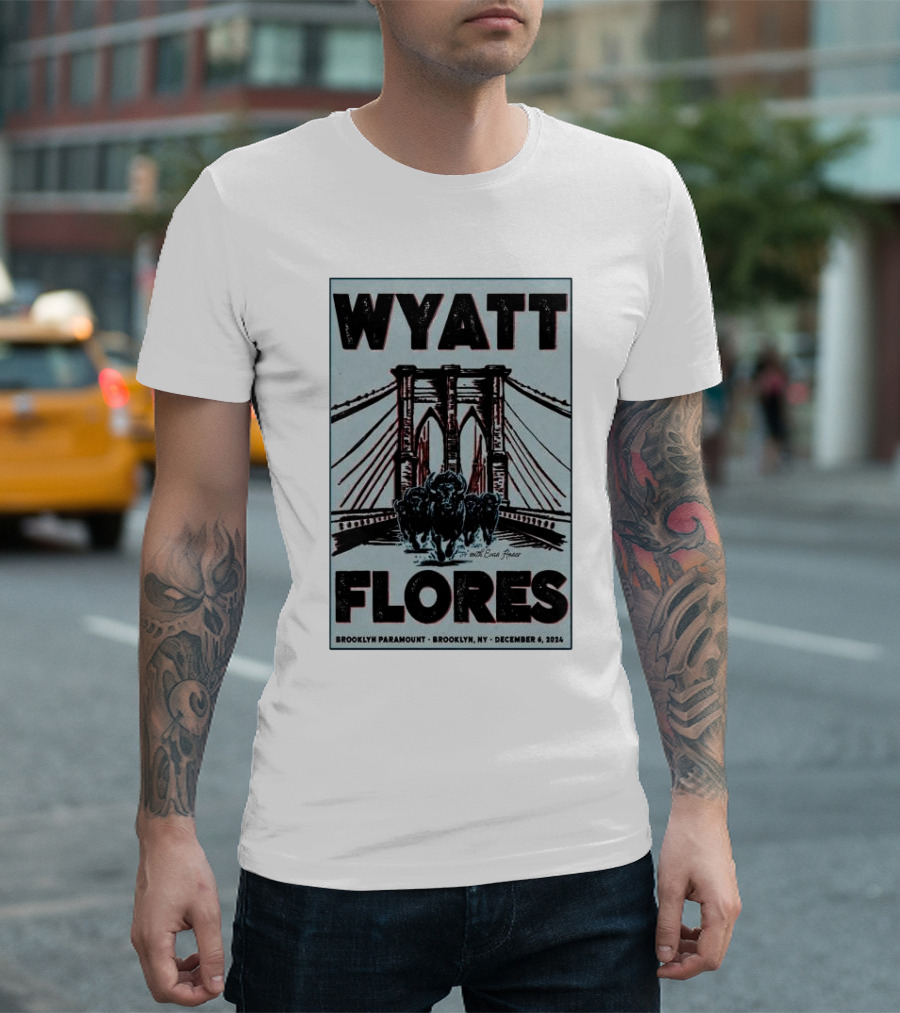 Wyatt Flores Brooklyn Paramount December 6 2024 Brooklyn Bridge T-Shirt