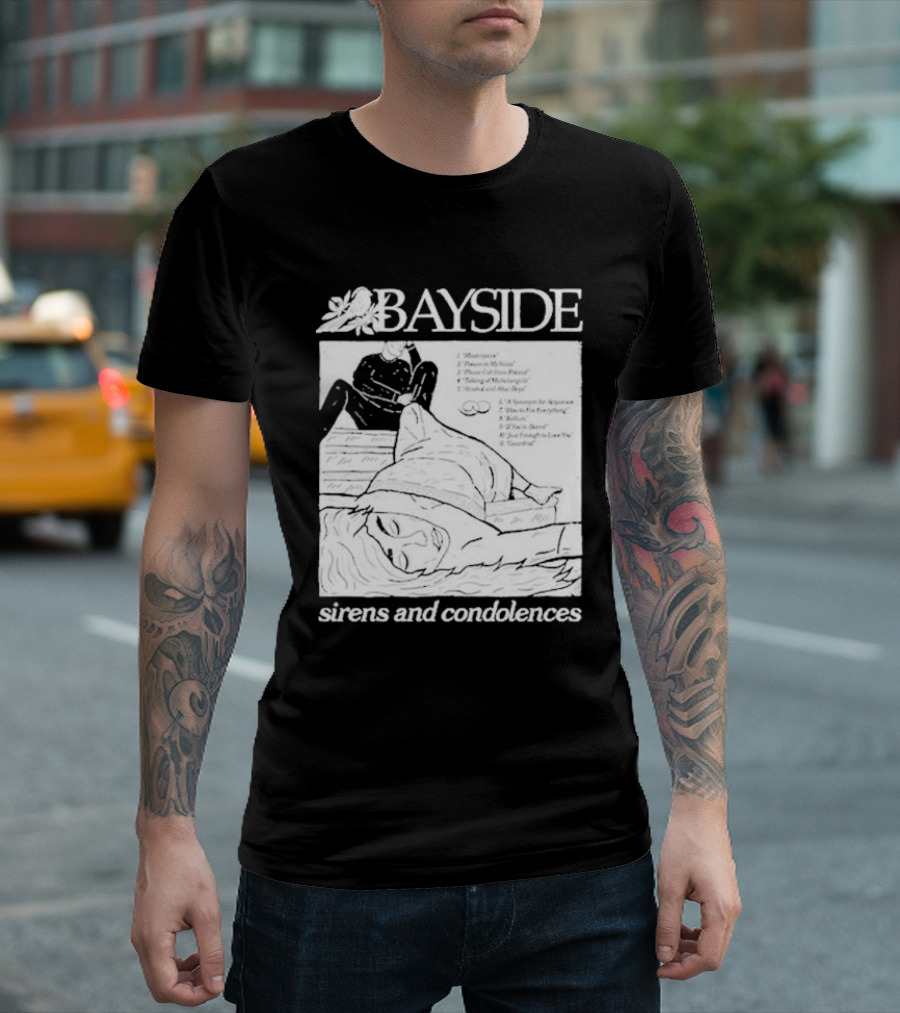 Bayside Sirens and Condolences Album Cover Artwork with Tracklist T-Shirt