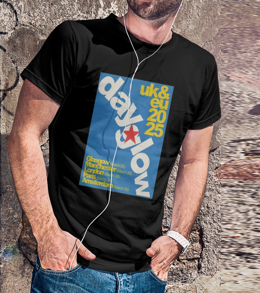 Dayglow UK EU 2025 Glasgow Manchester London Paris Amsterdam Tour Dates T-Shirt