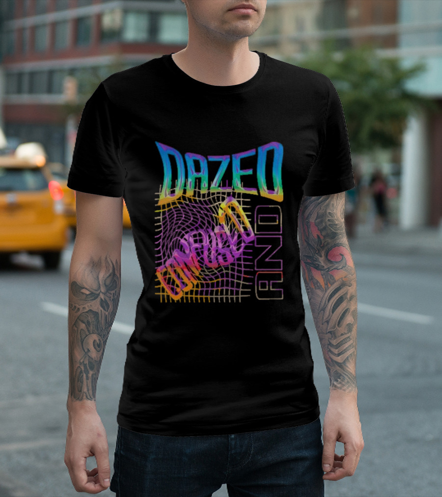 Dazed And Confused Vibrant Psychedelic Pattern Midnight Law T-Shirt