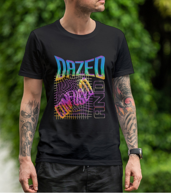 Dazed And Confused Vibrant Psychedelic Pattern Midnight Law T-Shirt