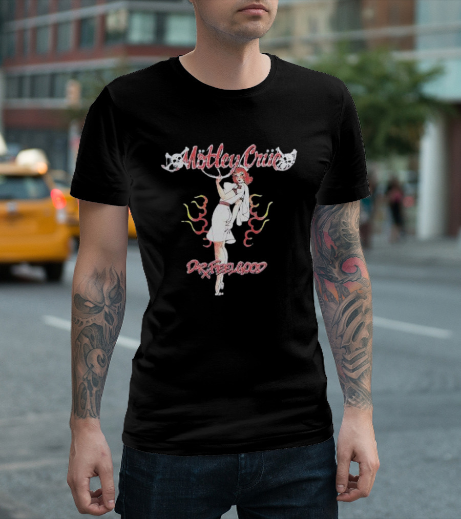 Mötley Crüe Dr. Feelgood Nurse Vintage Aesthetic T-Shirt