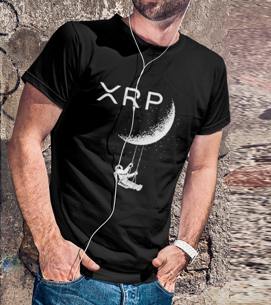 XRP Astronaut Swinging On The Moon T-Shirt