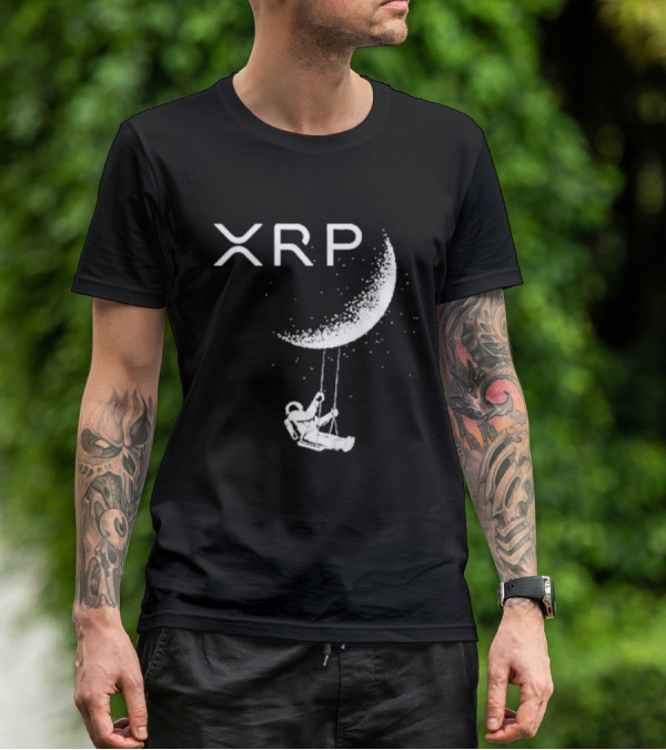 XRP Astronaut Swinging On The Moon T-Shirt