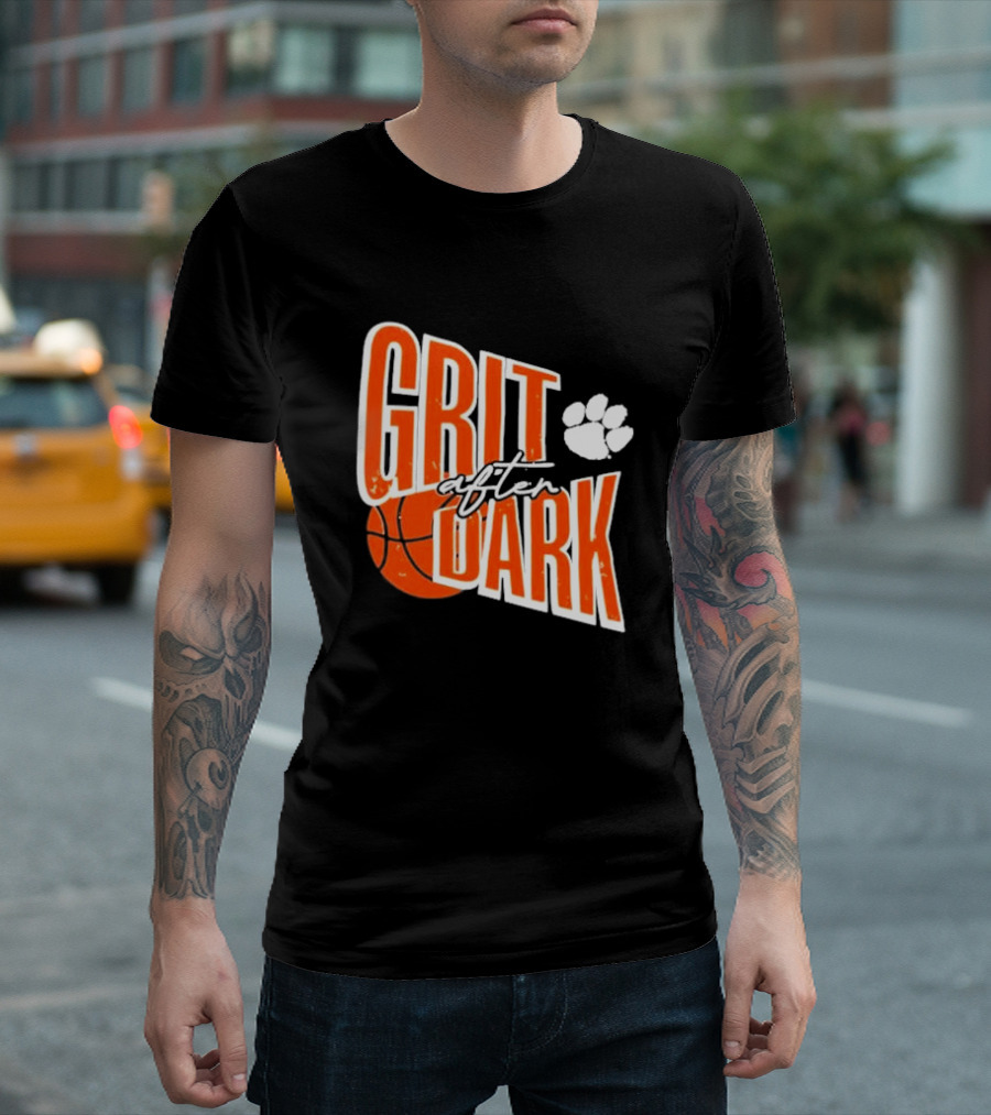 Grit After Dark Basketball Paw Prints T-Shirt