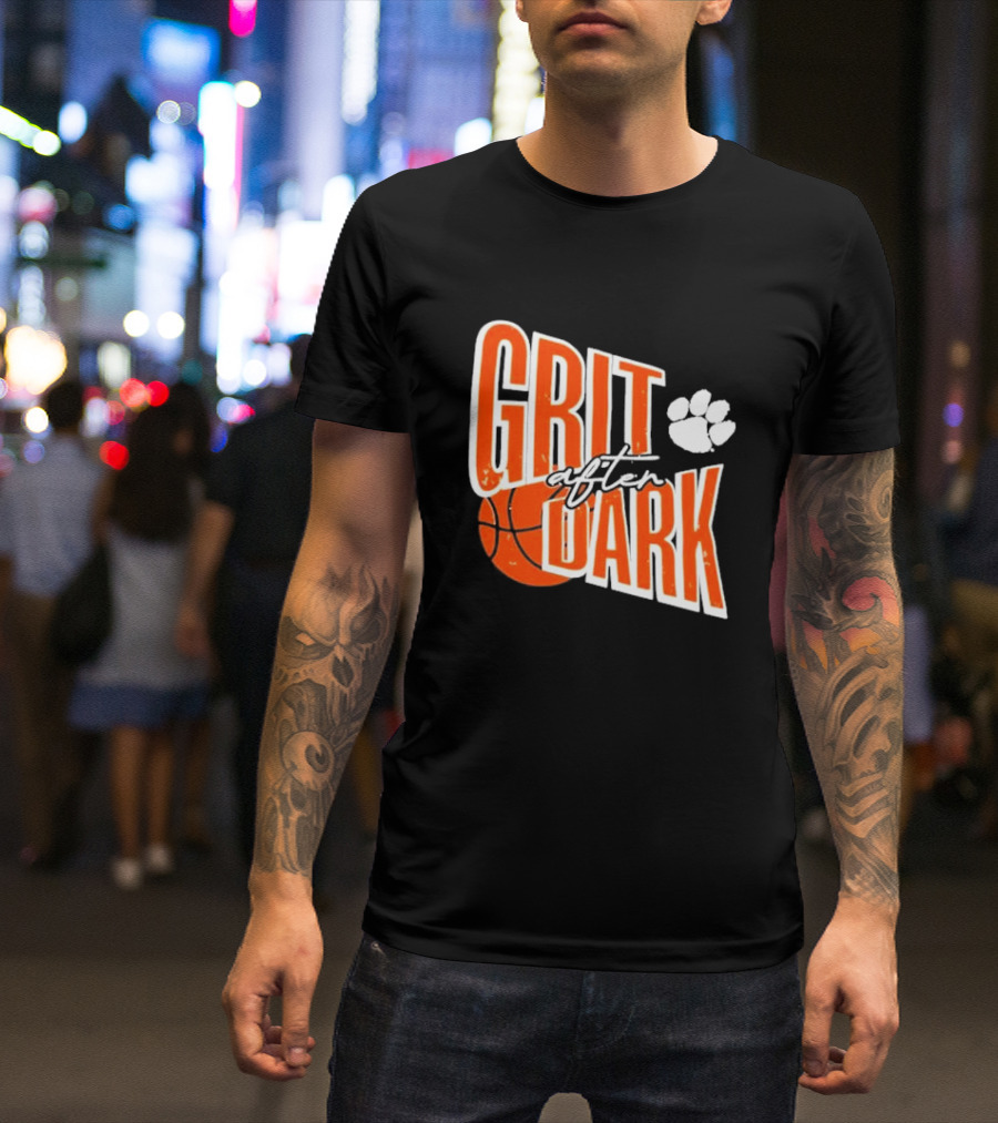 Grit After Dark Basketball Paw Prints T-Shirt