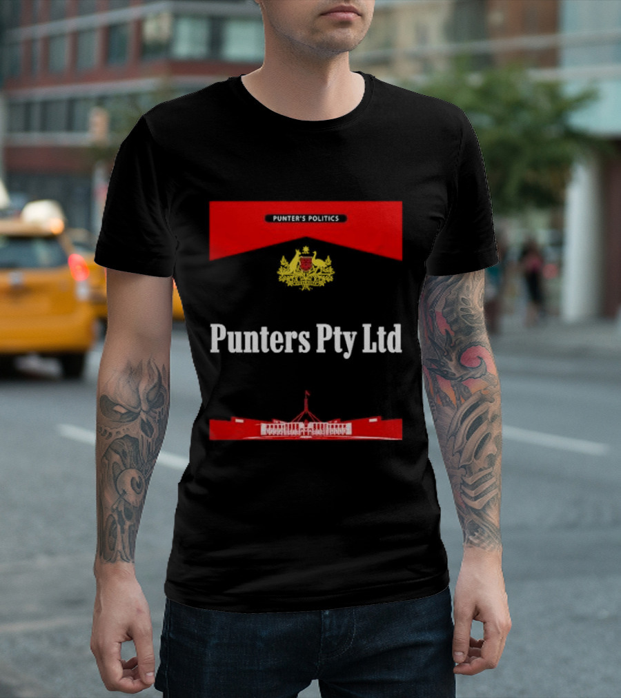 Punter’s Politics Punters Pty Ltd Government Parliament Building Emblem T-Shirt