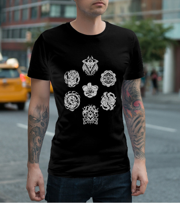 Ring Domain Sigils Elden Inspired Fantasy Symbols T-Shirt
