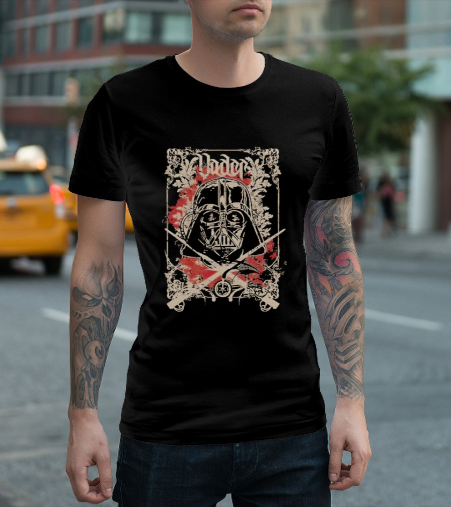 Vader Star Wars Decor Slim Fit Medieval Floral T-Shirt
