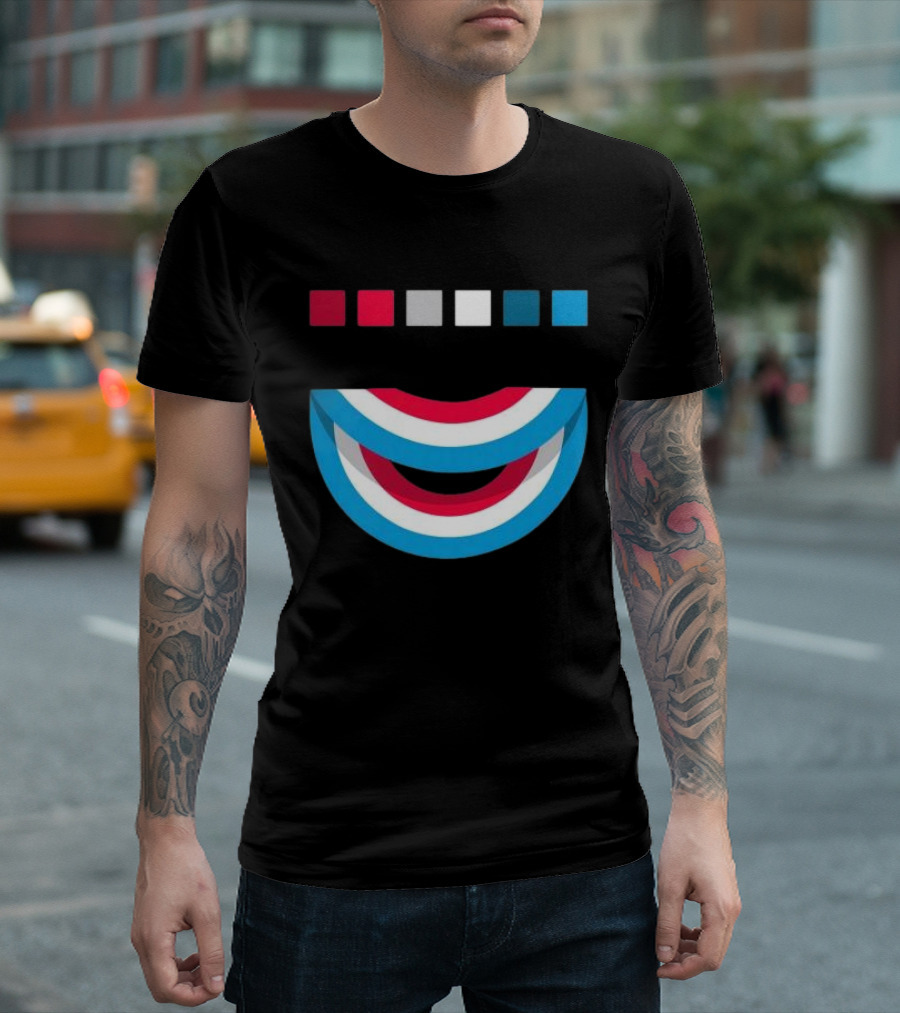 Tavar Zawacki LAZY CIRCLE Wynwood Walls Red White Blue Arches T-Shirt