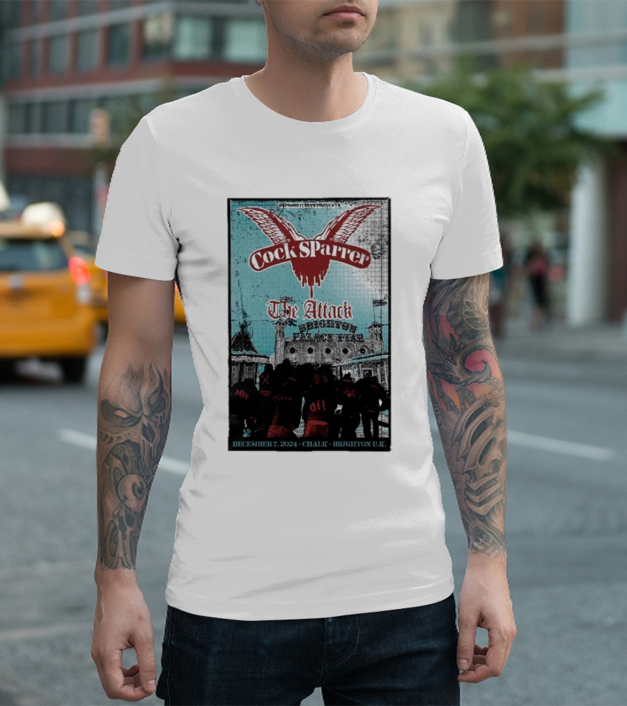 Cock Sparrer The Attack Brighton Chalk December 7 T-Shirt