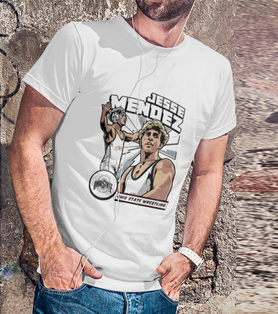Jesse Mendez Ohio State Wrestling Buckeyes Icon NIL T-Shirt