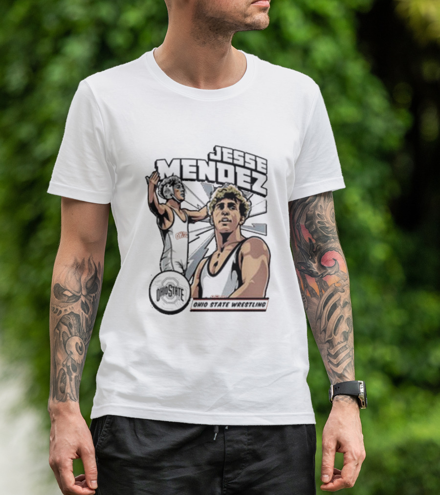 Jesse Mendez Ohio State Wrestling Buckeyes Icon NIL T-Shirt