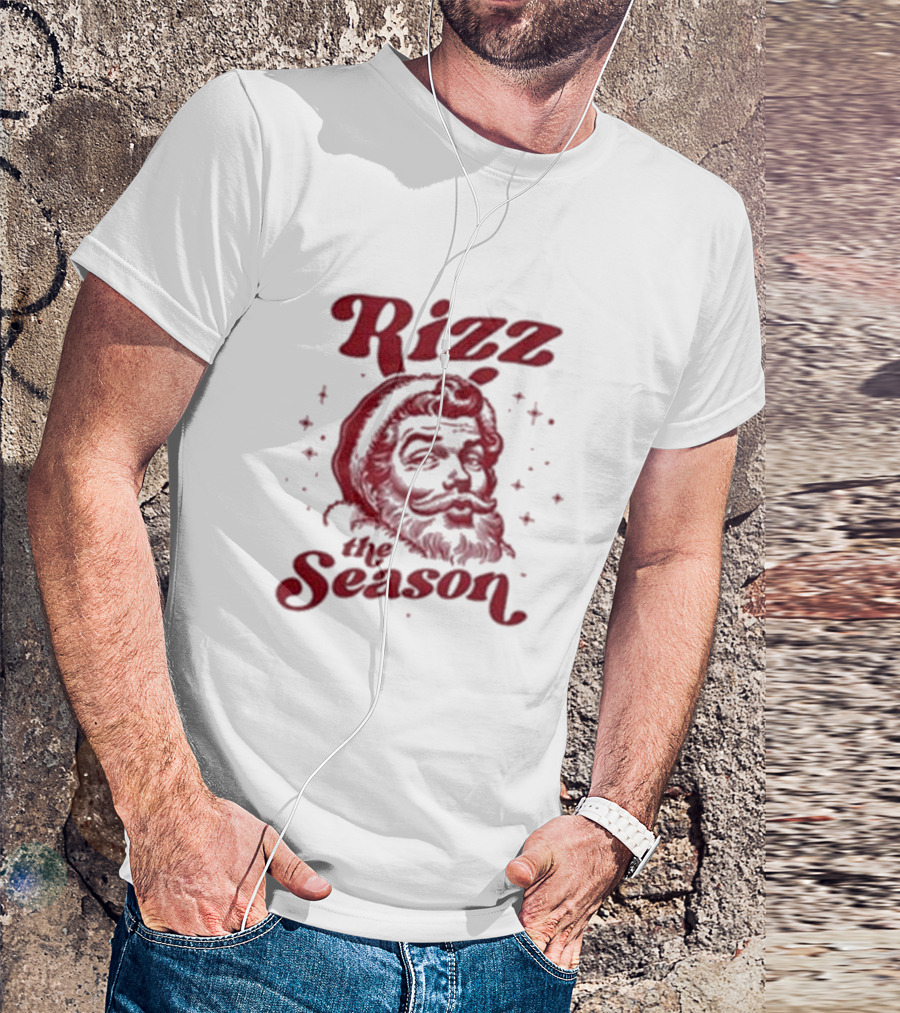 Rizz The Season Christmas 2024 Santa Holiday Spirit T-Shirt