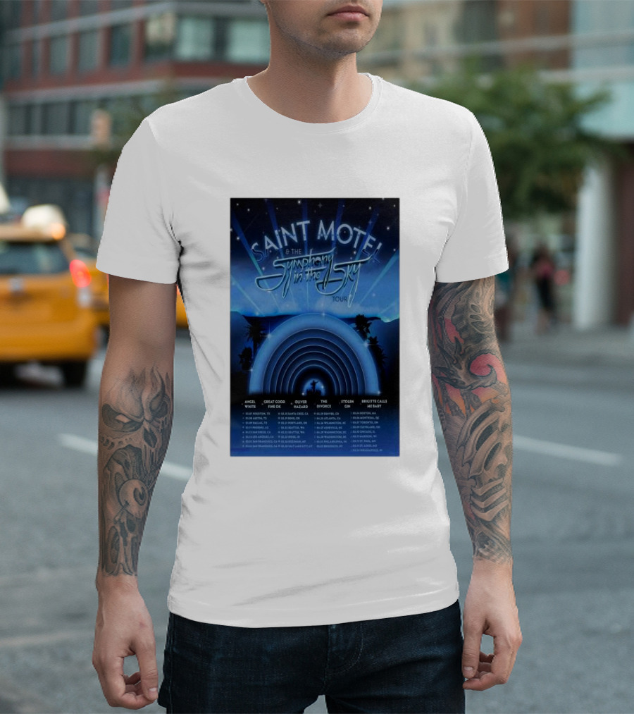 Saint Motel and The Symphony in the Sky Tour 2025 Angel Wintering Great Good Fine OK Oliver Hazard The Divorce Stephen Day Bridget Calls Me Baby T-Shi