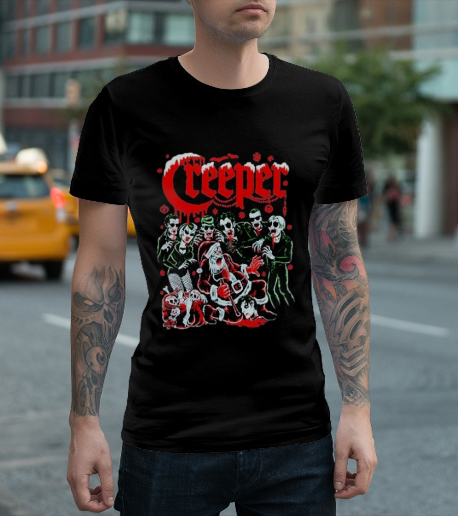 Creeper Sol Rac Santa Christmas Party T-Shirt