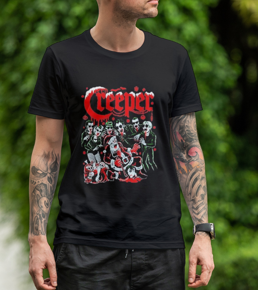 Creeper Sol Rac Santa Christmas Party T-Shirt
