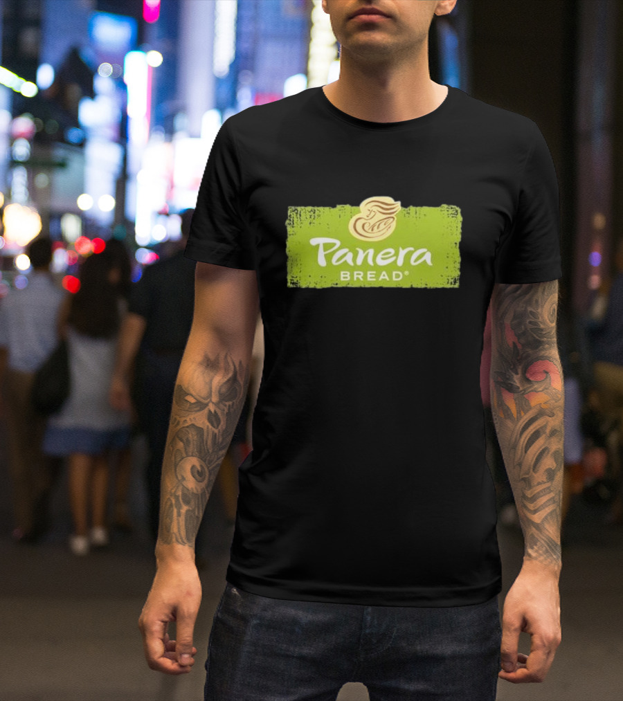 Panera Bread Restaurant Green Logo With Iconic Woman T-Shirt