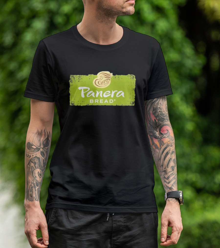 Panera Bread Restaurant Green Logo With Iconic Woman T-Shirt