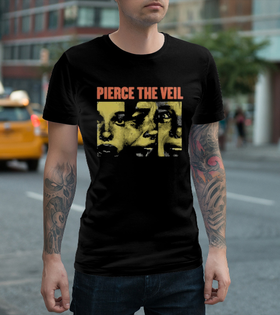 Pierce The Veil Distorted Faces I Can’t Hear You Tour II T-Shirt