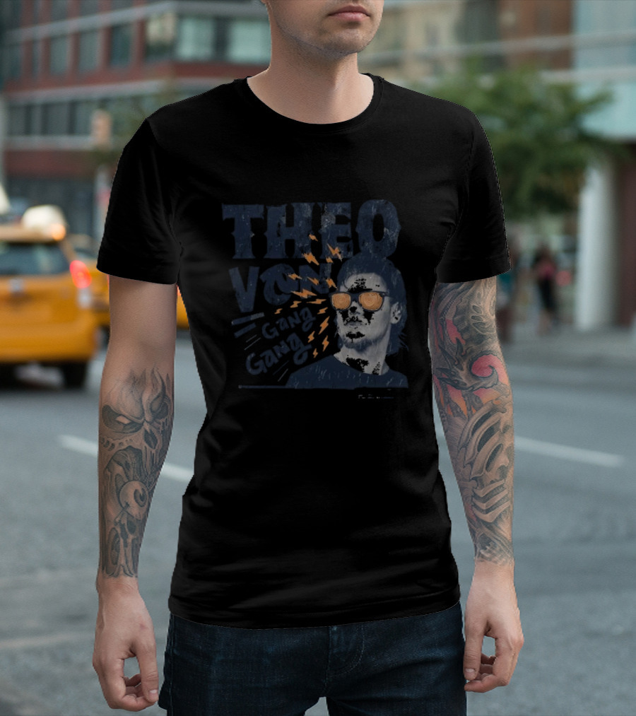 Theo Von Gang Gang Hypno Lightning Glasses T-Shirt