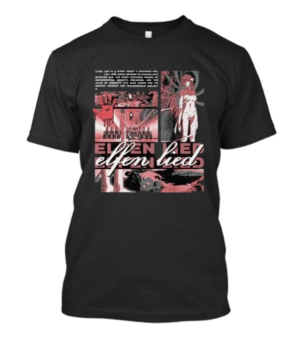 Elfen Lied Story And Imagery With Elfen Lied Text And Visual Elements T-Shirt
